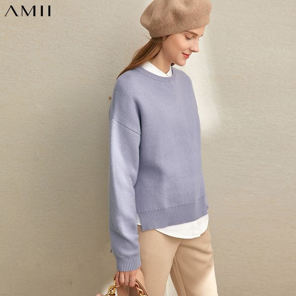 amii winter women vintage knitted sweaters female elegant solid loose split pullover sweater 11940643 c1120, White;black
amii winter women vintage knitted sweaters female elegant solid loose split pullover sweater 11940643 c1120, White;black