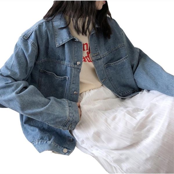 women's jackets 2021 spring autumn fashiom clothing boutique turn-down collar coat harajuku female jacket yzh405, Black;brown
women's jackets 2021 spring autumn fashiom clothing boutique turn-down collar coat harajuku female jacket yzh405, Black;brown