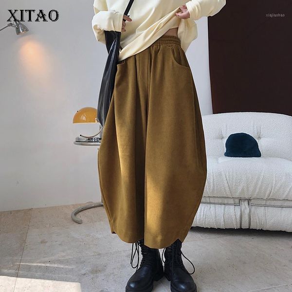 xitao japanese style pants women vintage wild cropped pants thicken autumn winter plus size elastic waist women clothes dzl19471, Black;white
xitao japanese style pants women vintage wild cropped pants thicken autumn winter plus size elastic waist women clothes dzl19471, Black;white