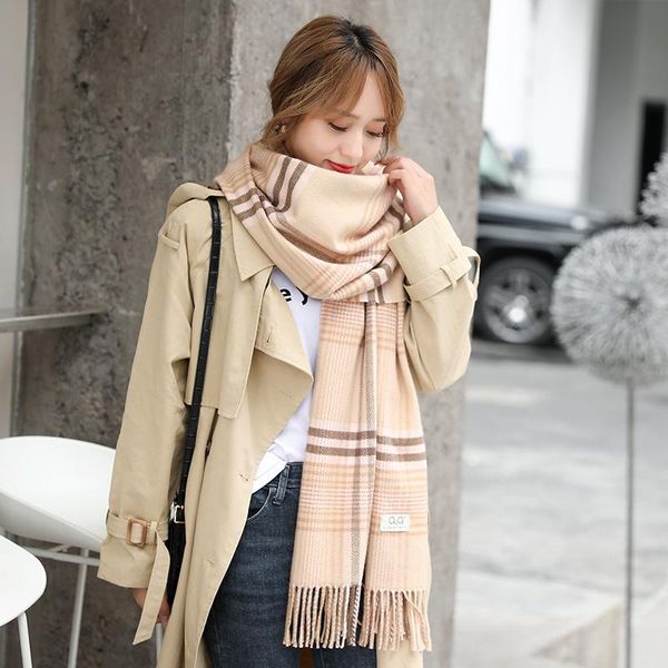 scarves deep purple 2021 autumn and winter cashmere large plaid scarf, female wild student long tassel shawl, korean bib, Blue;gray
scarves deep purple 2021 autumn and winter cashmere large plaid scarf, female wild student long tassel shawl, korean bib, Blue;gray