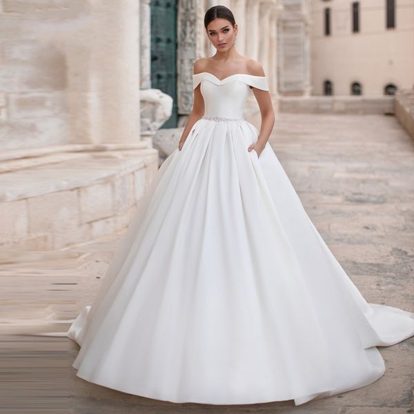 a-ling wedding dresses 2021 elegant sweetheart off the shoulder lace up beaded court train bridal gowns vestido de novia, White
a-ling wedding dresses 2021 elegant sweetheart off the shoulder lace up beaded court train bridal gowns vestido de novia, White