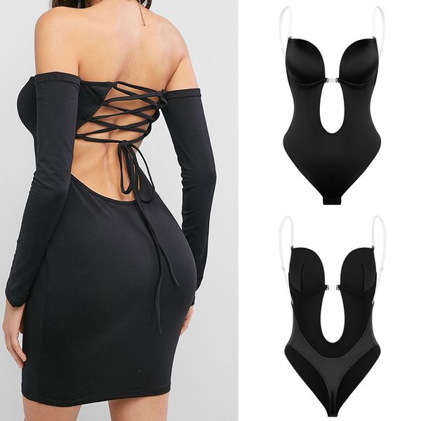 womens backless bodysuits u plunge seamless thong full body shaper slimming bodysuit shapewear underwear for wedding, Black;white
womens backless bodysuits u plunge seamless thong full body shaper slimming bodysuit shapewear underwear for wedding, Black;white