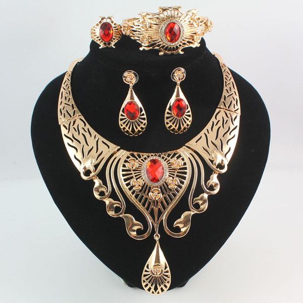 dubai fashion luxury rhinestone bridal necklace earring bangle ring african costume gold color crystal gem jewelry set, Silver
dubai fashion luxury rhinestone bridal necklace earring bangle ring african costume gold color crystal gem jewelry set, Silver