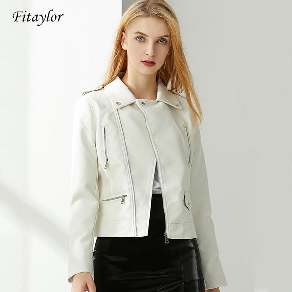 fitaylor new women white faux leather jacket office lady soft pu punk outwear spring autumn casual motor leather jacket, Black
fitaylor new women white faux leather jacket office lady soft pu punk outwear spring autumn casual motor leather jacket, Black