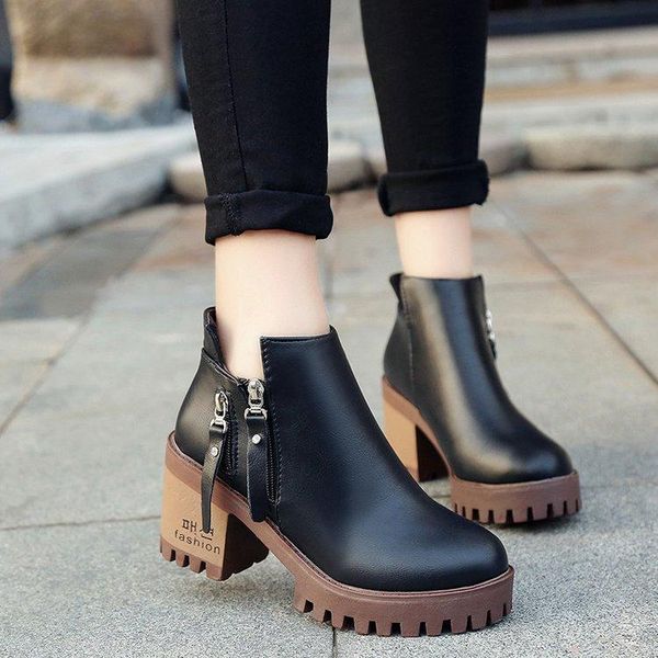 koovan women's boots 2020 new trend autumn winter killer booties female side zipper high heel martin boots platform shoes, Black
koovan women's boots 2020 new trend autumn winter killer booties female side zipper high heel martin boots platform shoes, Black