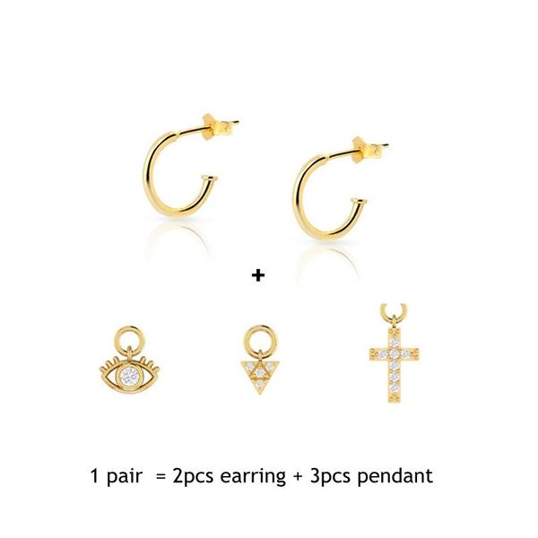 stud gs 5pcs 925 sterling silver piercing pendients cross eyes shape earrings for women girl anniversary engagement party gift, Golden;silver
stud gs 5pcs 925 sterling silver piercing pendients cross eyes shape earrings for women girl anniversary engagement party gift, Golden;silver