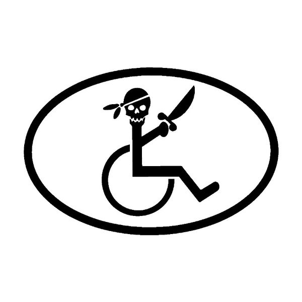 13.2cm*8.6cm handicap pirate symbol funny vinyl decal car sticker black/silver c3-1845
13.2cm*8.6cm handicap pirate symbol funny vinyl decal car sticker black/silver c3-1845