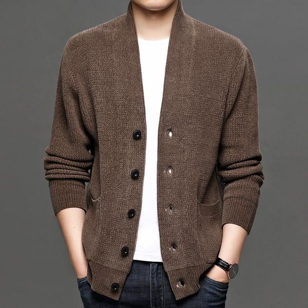 men's sweaters chenille stand-up casual long-sleeved solid color high-quality coat loose korean cardigan, White;black
men's sweaters chenille stand-up casual long-sleeved solid color high-quality coat loose korean cardigan, White;black