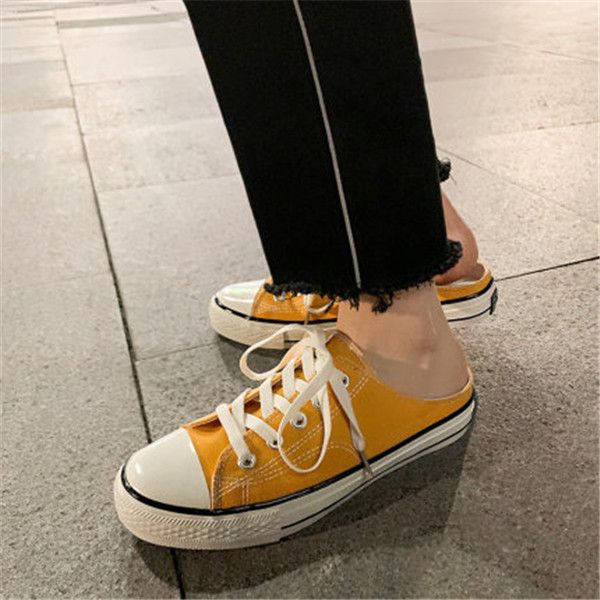 new summer canvas half slippers men's version of the trend of a pedal lazy shoes breathable non-heel baotou men's shoes, Black
new summer canvas half slippers men's version of the trend of a pedal lazy shoes breathable non-heel baotou men's shoes, Black