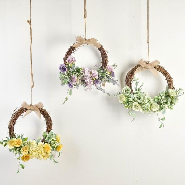 wall-mounted rattan wreath vivid artificial flowers garland hanging ring decorative props living room porch wedding home decor #1
wall-mounted rattan wreath vivid artificial flowers garland hanging ring decorative props living room porch wedding home decor #1