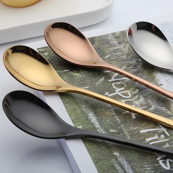 4color korean long handled ice spoon 18/8 stainless steel dessert golden spoons set black mixing scoop korea tableware set1
4color korean long handled ice spoon 18/8 stainless steel dessert golden spoons set black mixing scoop korea tableware set1