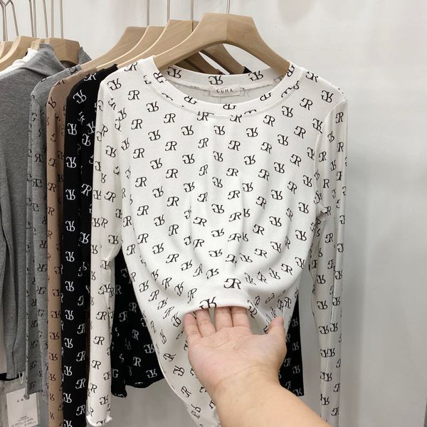 2021 new letter print bottom casual round neck long sleeve t-shirt woman tshirts wi2d, White
2021 new letter print bottom casual round neck long sleeve t-shirt woman tshirts wi2d, White