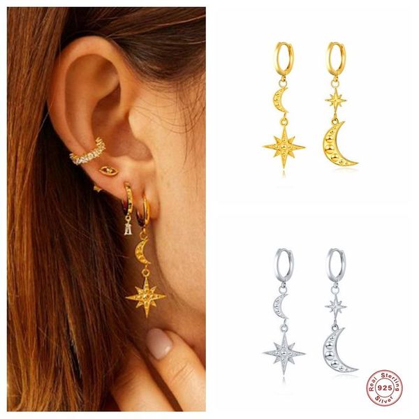 aide 925 sterling silver asymmetric cubic zirconia jeweled star moon pendant dangle earrings for women circle drop earring gift
aide 925 sterling silver asymmetric cubic zirconia jeweled star moon pendant dangle earrings for women circle drop earring gift