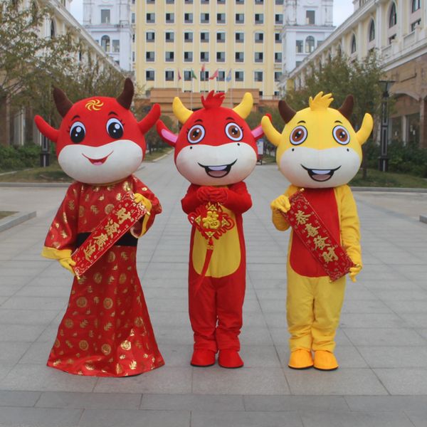 mascot costumes chinese new year cattle mascot costume cartoon character god of wealth cow dress advertising performance outfit apparels, Red;yellow
mascot costumes chinese new year cattle mascot costume cartoon character god of wealth cow dress advertising performance outfit apparels, Red;yellow
