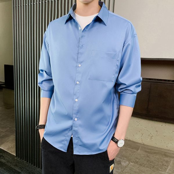 2021 brand spring autumn long sleeves new flannel collar korea style shirt for men's solid harajuku clothing f8ny, White;black
2021 brand spring autumn long sleeves new flannel collar korea style shirt for men's solid harajuku clothing f8ny, White;black