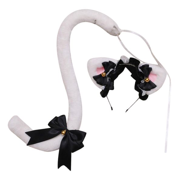 cat ears headband and tail costume women & kids halloween costume set & cosplay accessories kit, Silver
cat ears headband and tail costume women & kids halloween costume set & cosplay accessories kit, Silver