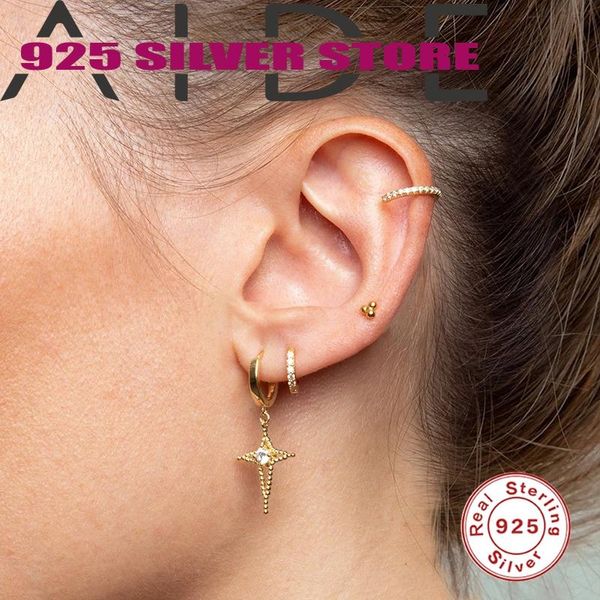 Aide Women Hoop Earring 925 Sterling Silver Pendientes White Zircon Crsoo Boucle Oreille Femme Jewelry Accessories For Party, Golden;silver
Aide Women Hoop Earring 925 Sterling Silver Pendientes White Zircon Crsoo Boucle Oreille Femme Jewelry Accessories For Party, Golden;silver