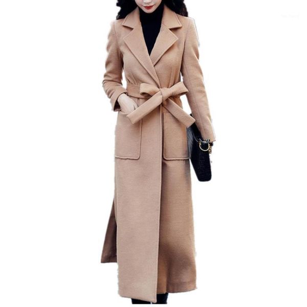 plus size 3xlnew arrival winter belted x-long woolen coat women lapel slim overcoat1, Black
plus size 3xlnew arrival winter belted x-long woolen coat women lapel slim overcoat1, Black