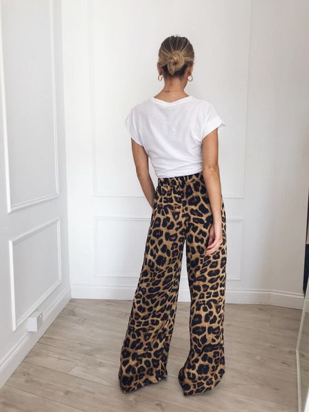 women leopard printed palazzo wide leg pants long loose baggy casual pant workout summer snake trousers hot, Black;white
women leopard printed palazzo wide leg pants long loose baggy casual pant workout summer snake trousers hot, Black;white