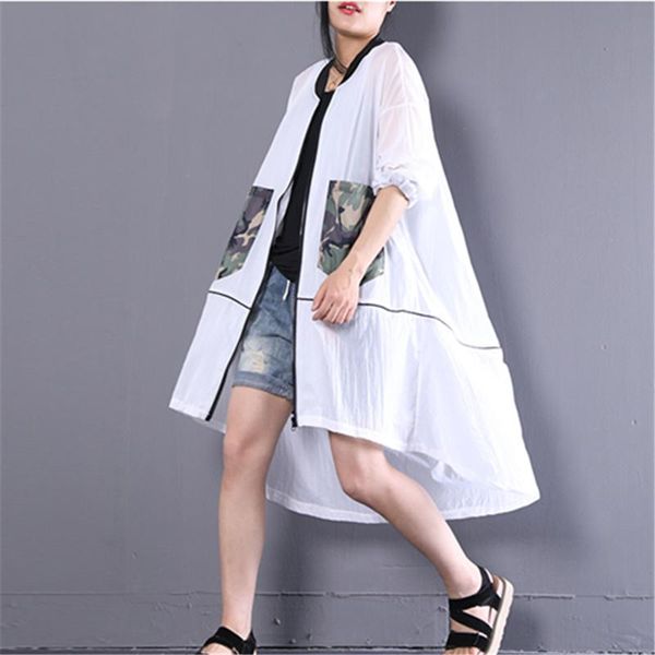 women's trench coats 2021 fashion summer korean loose large size literary camouflage stitching pocket zipper sun protection clothing th, Tan;black
women's trench coats 2021 fashion summer korean loose large size literary camouflage stitching pocket zipper sun protection clothing th, Tan;black