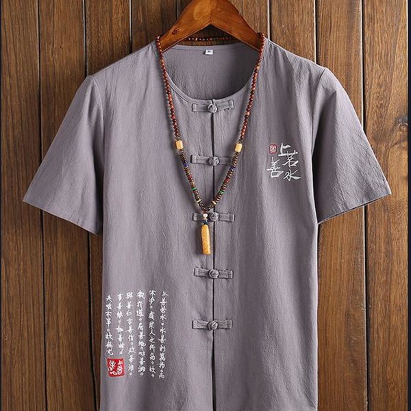 5 colors collarless short sleeve vintage linen shirt plus size 5xl 4xl office shirt men single breasted chinese type blouse man c1211, White;black
5 colors collarless short sleeve vintage linen shirt plus size 5xl 4xl office shirt men single breasted chinese type blouse man c1211, White;black