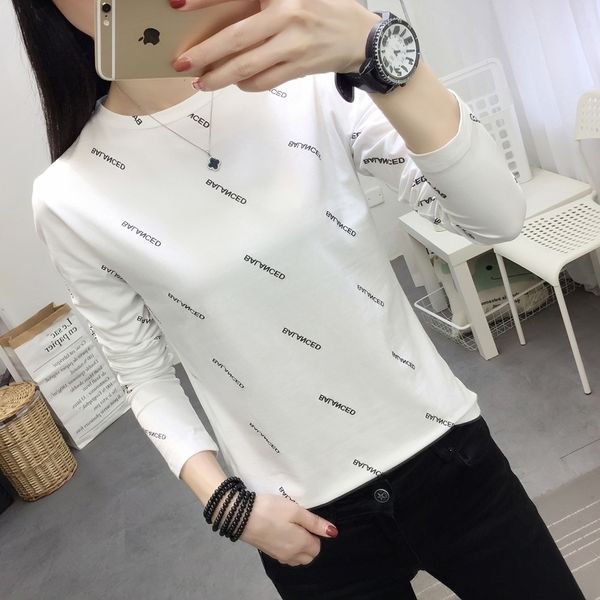 t shirt women autumn long sleeves t-shirt casual women's cotton letter stretch slim t-shirt female camisetas feminina 201028, White
t shirt women autumn long sleeves t-shirt casual women's cotton letter stretch slim t-shirt female camisetas feminina 201028, White