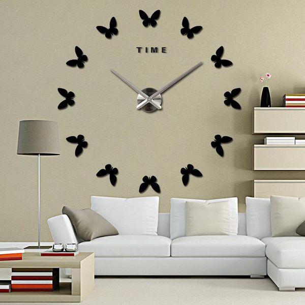 butterflies diy 3d large clock + silent mechanism decorative acrylic mirror self adhesive wall clocks sticker for living room q bbyrep 
butterflies diy 3d large clock + silent mechanism decorative acrylic mirror self adhesive wall clocks sticker for living room q bbyrep