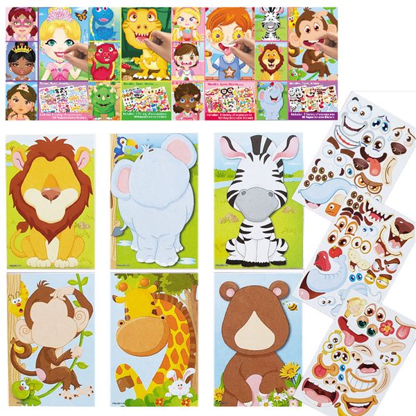 kids diy stickers puzzle games make-a-face princess animal dinosaur assemble jigsaw children recognition training education toy q1215
kids diy stickers puzzle games make-a-face princess animal dinosaur assemble jigsaw children recognition training education toy q1215