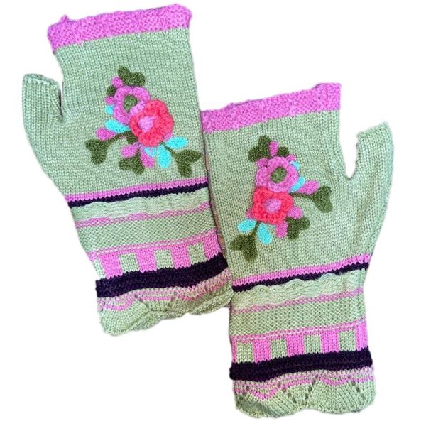 five fingers gloves women multicolor jacquard floral fingerless knitted thumb hole mittens x7jb, Blue;gray
five fingers gloves women multicolor jacquard floral fingerless knitted thumb hole mittens x7jb, Blue;gray