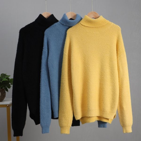 gigogou women basic turtleneck sweater autumn winter thick warm woman pullovers elegant loose casual female jumper soft knitwear c1120, White;black
gigogou women basic turtleneck sweater autumn winter thick warm woman pullovers elegant loose casual female jumper soft knitwear c1120, White;black