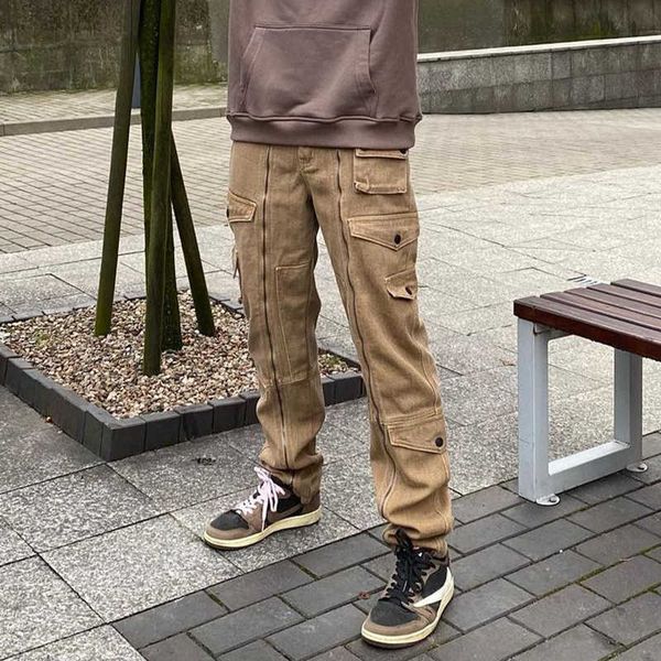 men's pants american overalls autumn and winter vibe high street khaki pants men's design sense of niche fashion, Black
men's pants american overalls autumn and winter vibe high street khaki pants men's design sense of niche fashion, Black
