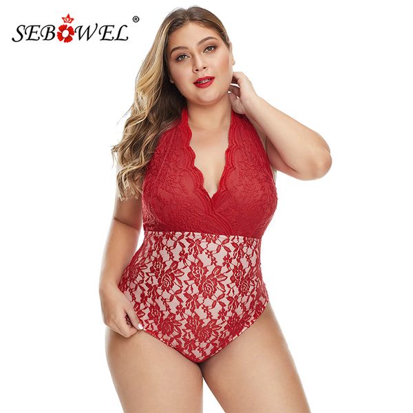 sebowel floral lace big size bodysuit for women black/red deep v-neck sleeveless bodysuits female plus size body 4x 5x, Black;white
sebowel floral lace big size bodysuit for women black/red deep v-neck sleeveless bodysuits female plus size body 4x 5x, Black;white