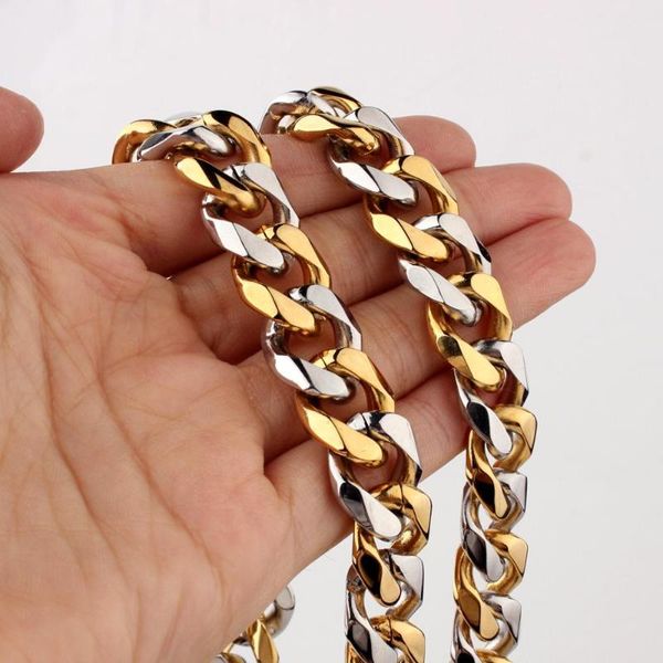 15mm wide curb cuban link chain 316l stainless steel necklace & bracelet jewelry gift 7-40inch for choosing, Silver
15mm wide curb cuban link chain 316l stainless steel necklace & bracelet jewelry gift 7-40inch for choosing, Silver