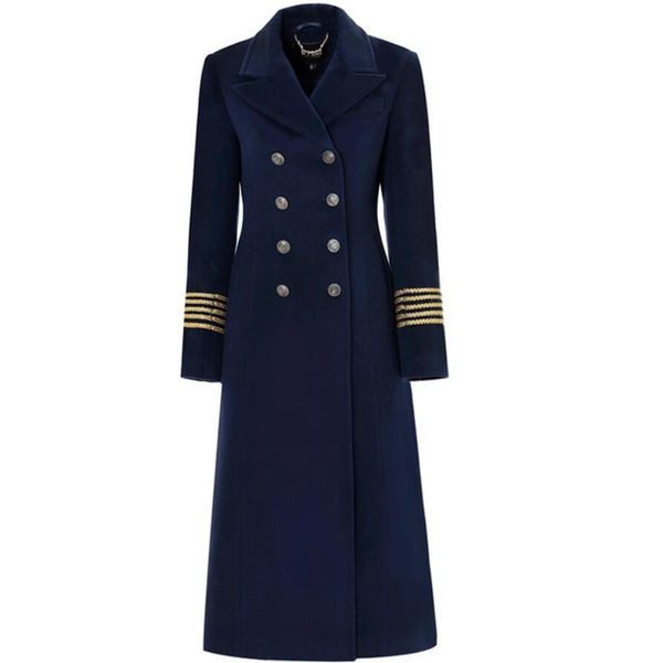 autumn and winter new navy blue double breasted lapel woolen coat military style slim woolen coatx1020, Black
autumn and winter new navy blue double breasted lapel woolen coat military style slim woolen coatx1020, Black