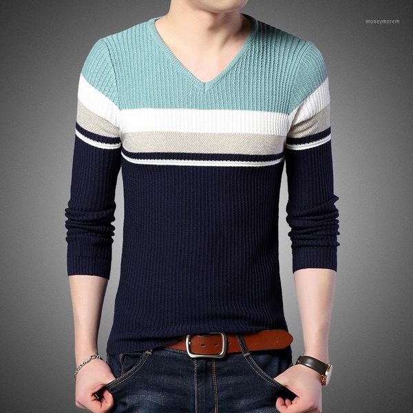 men's sweaters 2021 fashion brand men pullovers slim fit v neck jumpers knitwear striped autumn korean style casual clothing male1, White;black
men's sweaters 2021 fashion brand men pullovers slim fit v neck jumpers knitwear striped autumn korean style casual clothing male1, White;black