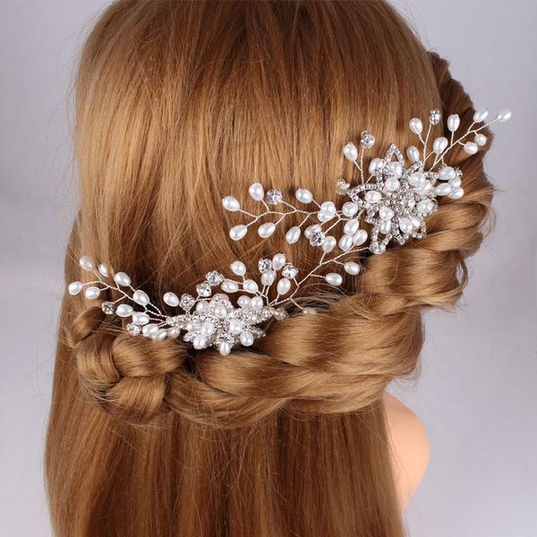 bridal hair comb wedding hair accessories rhinestone pearl flower tiara pin clips head jewelry piece metal ornaments, Golden;silver
bridal hair comb wedding hair accessories rhinestone pearl flower tiara pin clips head jewelry piece metal ornaments, Golden;silver