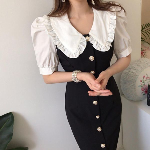 2021 ladies office maxi long summer dress vintage puff sleeve single breasted turn down collar bodycon elegant women's dresses, Black;gray
2021 ladies office maxi long summer dress vintage puff sleeve single breasted turn down collar bodycon elegant women's dresses, Black;gray