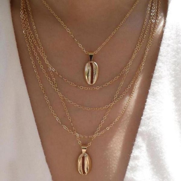 fashion sleek minimalist shell exaggerated pendant multi-layer necklace jewelry pendant necklace gift ethnic bohemian choker a1, Silver
fashion sleek minimalist shell exaggerated pendant multi-layer necklace jewelry pendant necklace gift ethnic bohemian choker a1, Silver