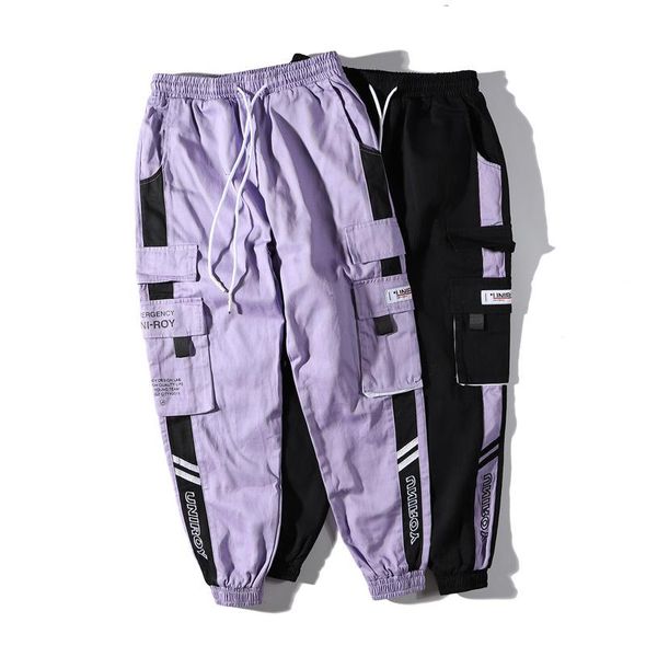 american function tie foot pants male personality street cargo sports small hip-hop casual men and women men's, Black
american function tie foot pants male personality street cargo sports small hip-hop casual men and women men's, Black