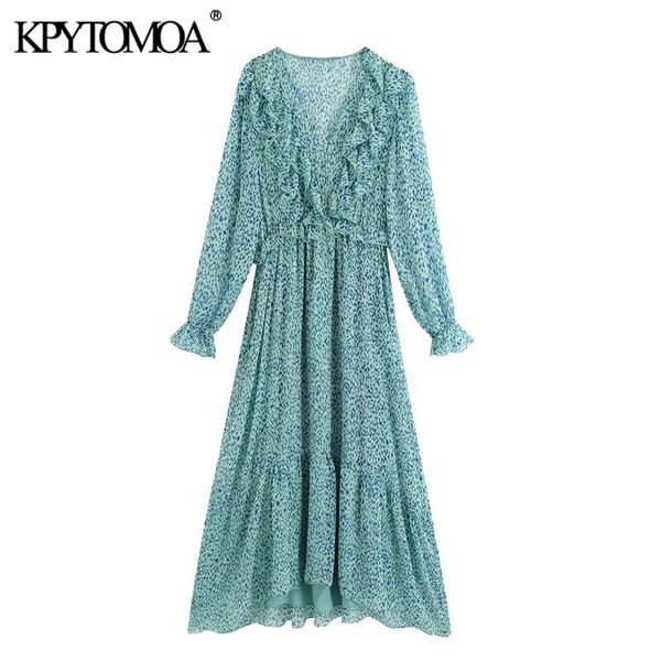 kpytomoa women 2020 chic fashion ruffled printed midi dress vintage long sleeve elastic waist with lining female dresses mujer lj201202, Black;gray
kpytomoa women 2020 chic fashion ruffled printed midi dress vintage long sleeve elastic waist with lining female dresses mujer lj201202, Black;gray