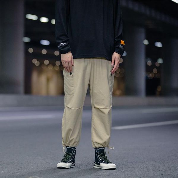 simple solid color loose overalls men's trendy street elastic waist drawstring legged casual capris, Blue
simple solid color loose overalls men's trendy street elastic waist drawstring legged casual capris, Blue