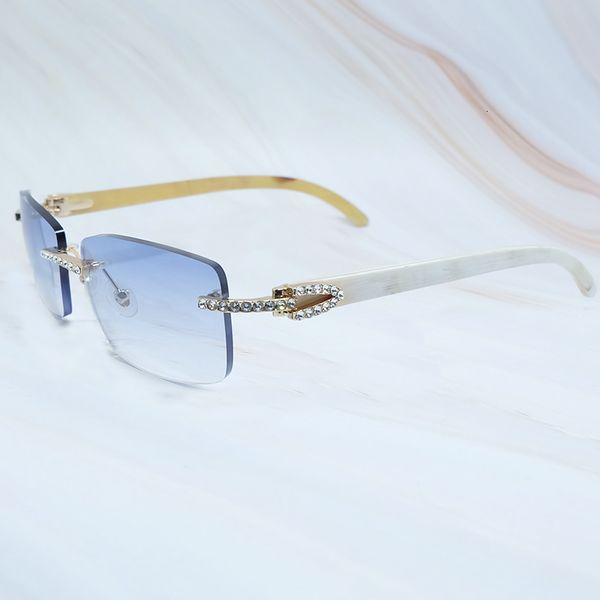 new luxury and simple design sunglasses with personalized temples, rimless colored glasses and diamond sunglasses, White;black
new luxury and simple design sunglasses with personalized temples, rimless colored glasses and diamond sunglasses, White;black