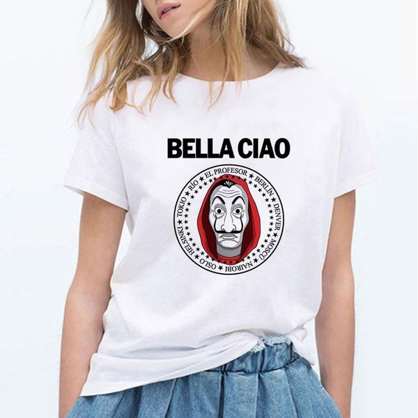 money heis fashion bella ciao t-shirt cute kawaii la casa de papel t shirts women casual t shirt casual house of paper, White
money heis fashion bella ciao t-shirt cute kawaii la casa de papel t shirts women casual t shirt casual house of paper, White