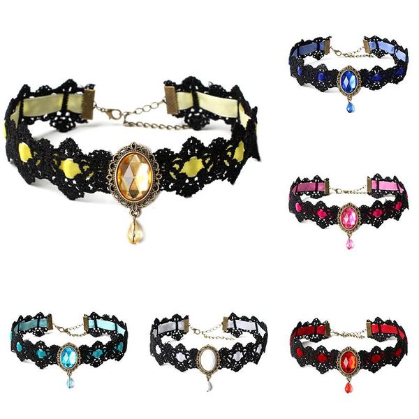 chokers bohemia lace gothic tattoo choker necklace women vintage crystal necklaces punk collar jewelry drop, Golden;silver
chokers bohemia lace gothic tattoo choker necklace women vintage crystal necklaces punk collar jewelry drop, Golden;silver