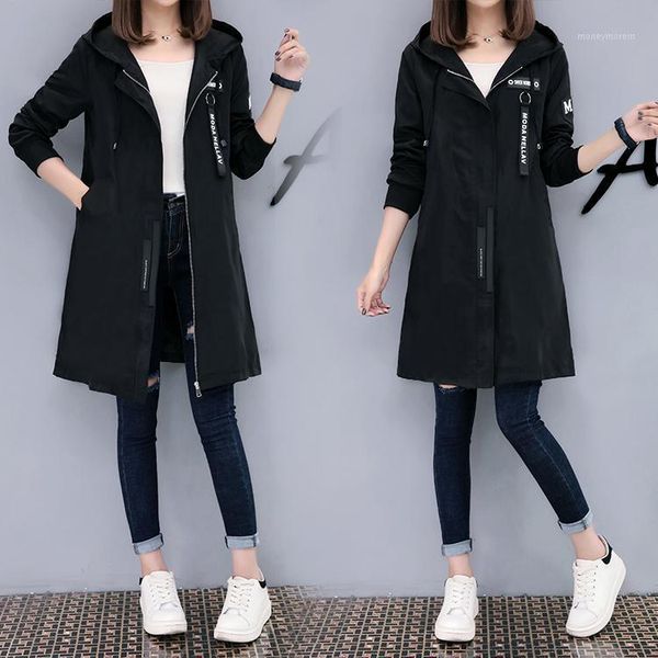 women's trench coats spring autumn coat women causal long sleeve with hood medium army green female casaco feminino1, Tan;black
women's trench coats spring autumn coat women causal long sleeve with hood medium army green female casaco feminino1, Tan;black