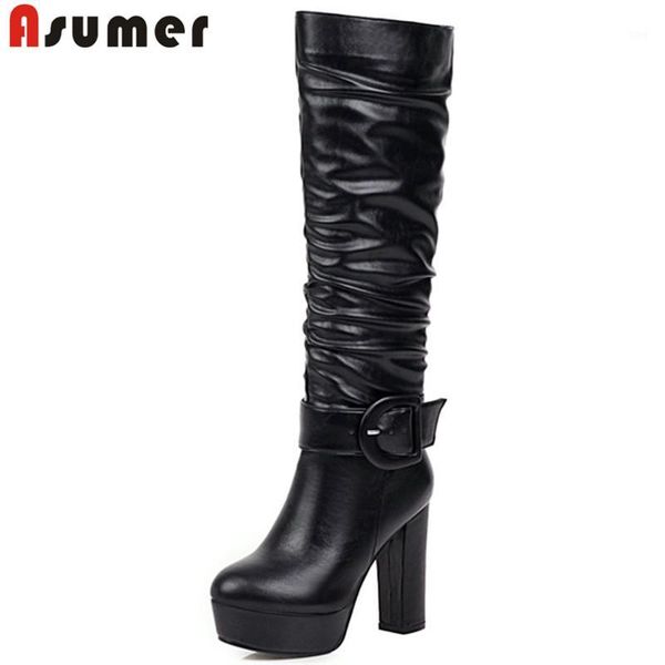 boots asumer 2021 arrive knee high women round toe buckle heel platform autumn winter party wedding shoes woman1, Black
boots asumer 2021 arrive knee high women round toe buckle heel platform autumn winter party wedding shoes woman1, Black