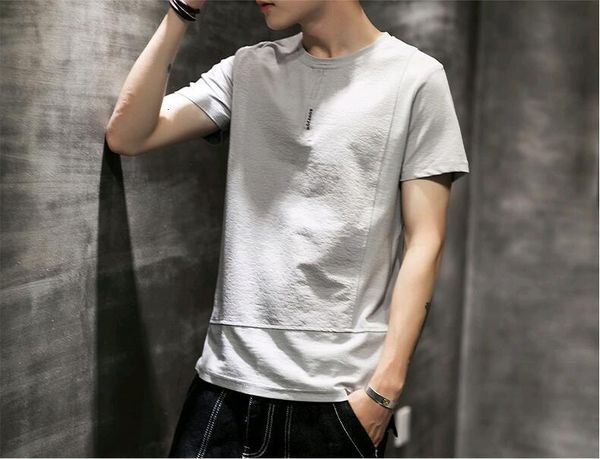dress men's short korean t-shirt men's fashion new edition 2019 summer half sleeve loose t-shirt summer sleeve fxrmh