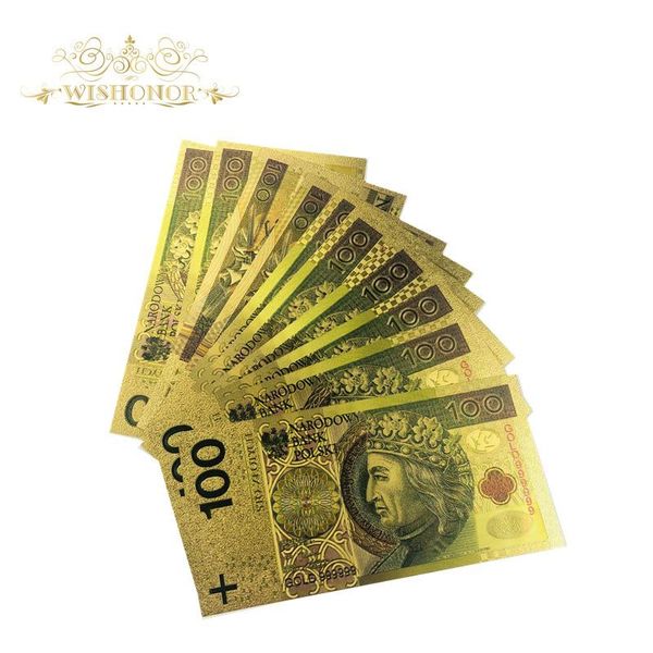1pcs lot nice color poland banknotes 100 bill pln gold banknotes in 24k gold plated paper money replica for collection wmturb
1pcs lot nice color poland banknotes 100 bill pln gold banknotes in 24k gold plated paper money replica for collection wmturb