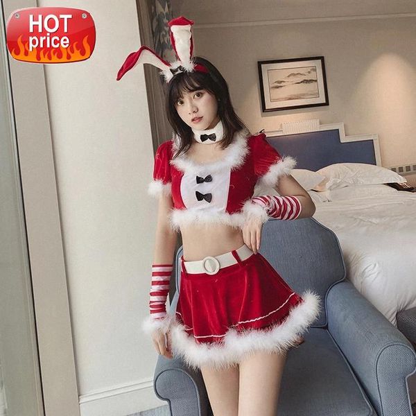 Christmas Bunny Girl Sexy Lingerie Cosplay Uniform Velvet Lace Rabbit Ear Outfit 7PCS Party Roleplay Women Clubwear Sexy Costume #NE4Y, Black;white
Christmas Bunny Girl Sexy Lingerie Cosplay Uniform Velvet Lace Rabbit Ear Outfit 7PCS Party Roleplay Women Clubwear Sexy Costume #NE4Y, Black;white