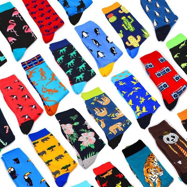 men's socks fashion hip hop cartoon men animal fruit personality skateboard breathable happy calcetines hombre1, Black
men's socks fashion hip hop cartoon men animal fruit personality skateboard breathable happy calcetines hombre1, Black